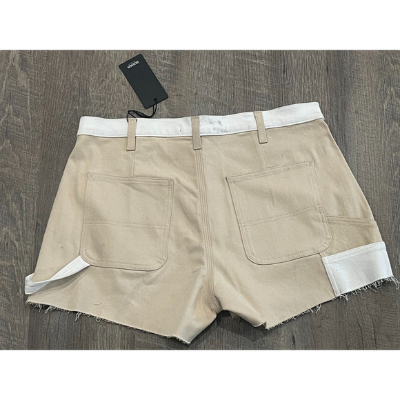 HUDSON Women's Denim Carpenter Short Angora Colorblock Size 32 NWT - Picture 8 of 11